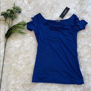 Royal Blue cut out front top 😊